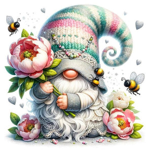 Spring Gnomes-Full Round Diamond Painting-30x30cm