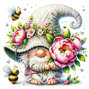 Spring Gnomes-Full Round Diamond Painting-30x30cm