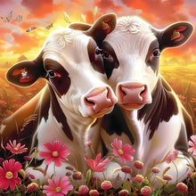 Load image into Gallery viewer, Cows-Full Round Diamond Painting-30x30cm
