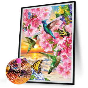 Hummingbird-Full Round Diamond Painting-30x40cm