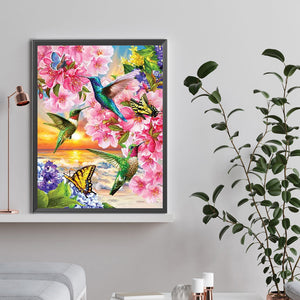 Hummingbird-Full Round Diamond Painting-30x40cm