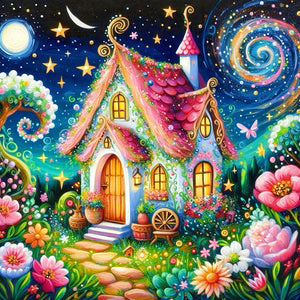 House-Full Round Diamond Painting-30x30cm