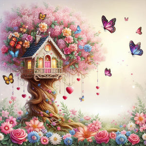 House-Full Round Diamond Painting-30x30cm