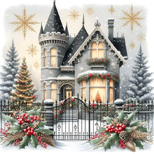 Load image into Gallery viewer, Snow House-Full Round Diamond Painting-30x30cm
