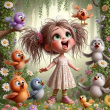 Load image into Gallery viewer, Girl-Full Round Diamond Painting-40x40cm
