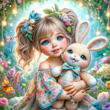 Load image into Gallery viewer, Girl-Full Round Diamond Painting-40x40cm
