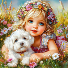 Load image into Gallery viewer, Girl-Full Round Diamond Painting-40x40cm
