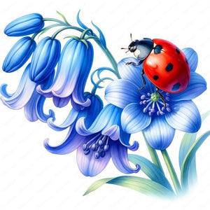 Flower-Full Round Diamond Painting-30x30cm