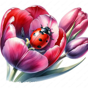 Flower-Full Round Diamond Painting-30x30cm