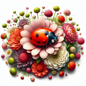Flower-Full Round Diamond Painting-30x30cm