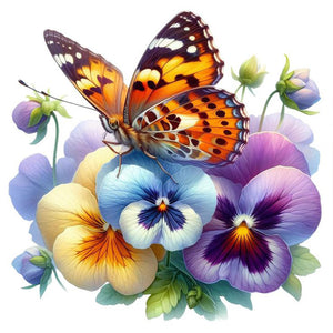 Flower-Full Round Diamond Painting-30x30cm