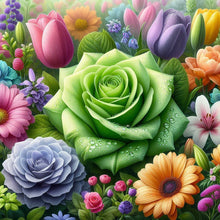 Load image into Gallery viewer, Flower-Full Round Diamond Painting-40x40cm
