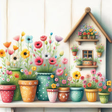 Load image into Gallery viewer, Flower-Full Round Diamond Painting-40x40cm
