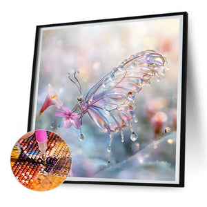 Dream Crystal Butterfly-Full Round Diamond Painting-30x30cm