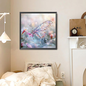 Dream Crystal Butterfly-Full Round Diamond Painting-30x30cm