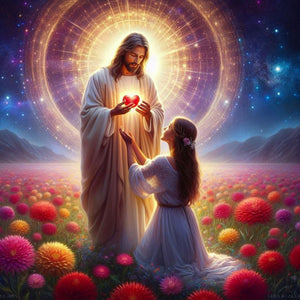 Jesus-Full Round Diamond Painting-40x40cm