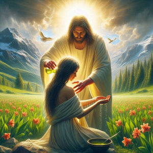 Jesus-Full Round Diamond Painting-40x40cm