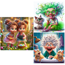 Load image into Gallery viewer, Grandma-Full Round Diamond Painting-40x40cm
