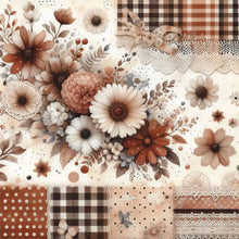 Load image into Gallery viewer, Plaid Flowers-Full Round Diamond Painting-30x30cm
