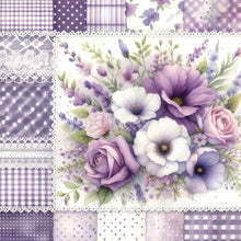 Load image into Gallery viewer, Plaid Flowers-Full Round Diamond Painting-30x30cm
