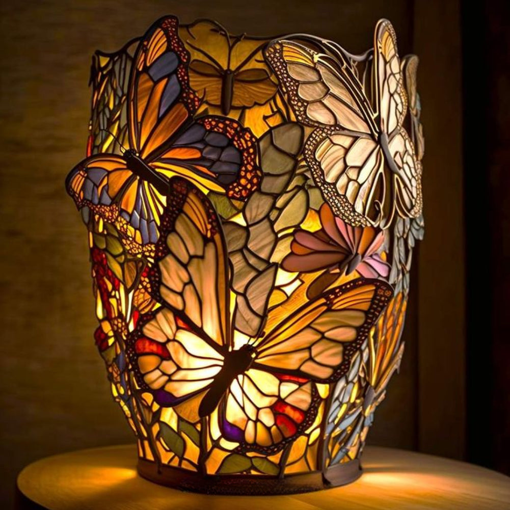 Butterfly Lights-Full Round Diamond Painting-40x40cm