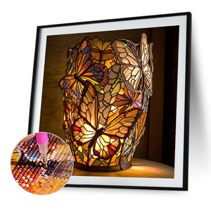 Butterfly Lights-Full Round Diamond Painting-40x40cm