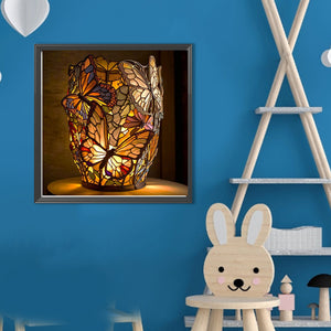 Butterfly Lights-Full Round Diamond Painting-40x40cm