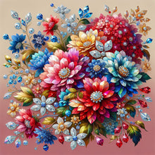 Load image into Gallery viewer, Crystal Bouquet-Full Round Diamond Painting-30x30cm
