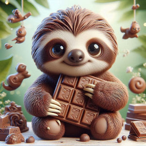 Sloth-Full Round Diamond Painting-30x30cm