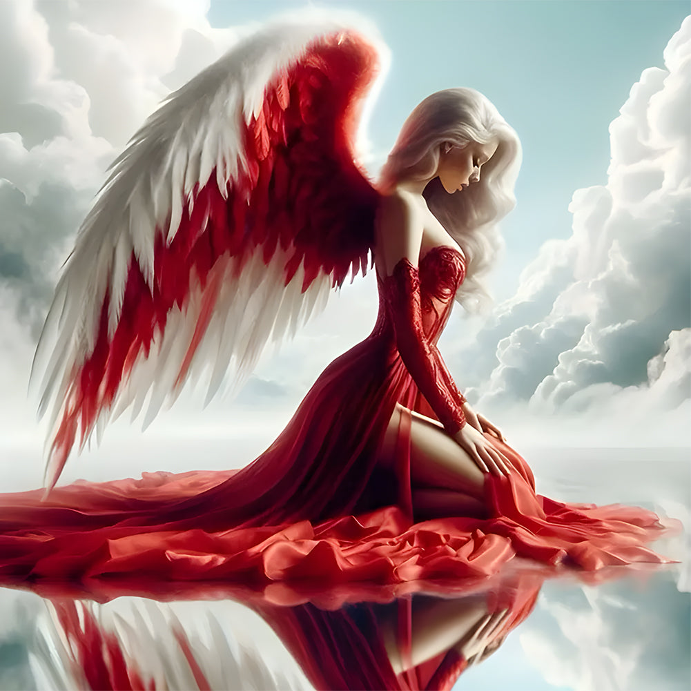 Angel-Full Round Diamond Painting-30x30cm