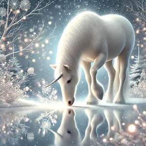 Snow Animal-Full Round Diamond Painting-30x30cm