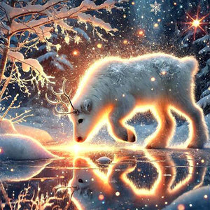 Snow Animal-Full Round Diamond Painting-30x30cm