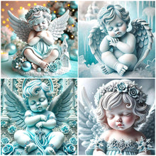 Load image into Gallery viewer, Snow Angel-Full Round Diamond Painting-30x30cm
