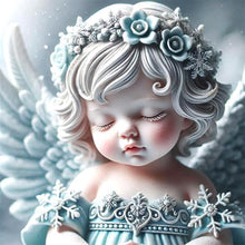 Load image into Gallery viewer, Snow Angel-Full Round Diamond Painting-30x30cm

