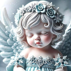 Snow Angel-Full Round Diamond Painting-30x30cm