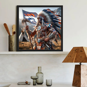 Indian-Full Round Diamond Painting-40x40cm
