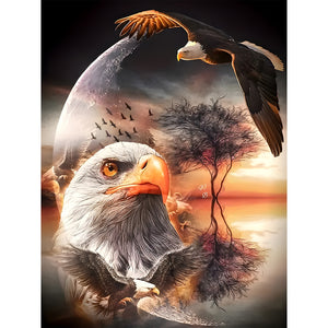 Eagle-Full Round Diamond Painting-30x40cm
