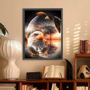 Eagle-Full Round Diamond Painting-30x40cm