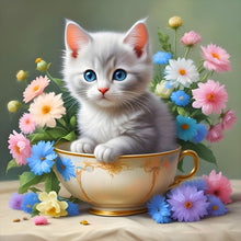 Load image into Gallery viewer, Cat-Full Round Diamond Painting-30x30cm
