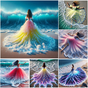 Girl-Full Round Diamond Painting-40x40cm