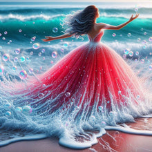 Load image into Gallery viewer, Girl-Full Round Diamond Painting-40x40cm
