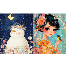 Load image into Gallery viewer, Cartoon Girl-Full Round Diamond Painting-40x50cm

