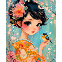 Load image into Gallery viewer, Cartoon Girl-Full Round Diamond Painting-40x50cm
