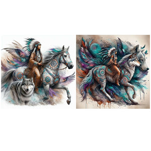 Indian-Full Round Diamond Painting-40x40cm