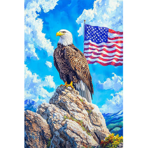 Cat Eagle-Full Round Diamond Painting-60x40cm-Large Size