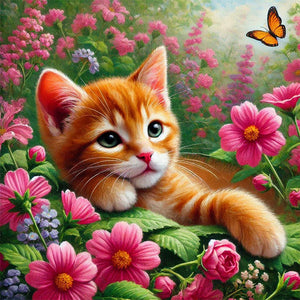 Cat Unicorn-Full Round Diamond Painting-30x30cm