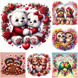 Valentine's Day-Full Round Diamond Painting-40x40cm