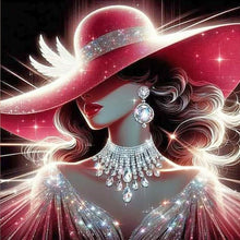 Load image into Gallery viewer, Lady-Full Round Diamond Painting-40x40cm
