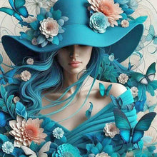 Load image into Gallery viewer, Lady-Full Round Diamond Painting-40x40cm

