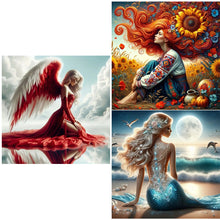 Load image into Gallery viewer, Girl-Full Round Diamond Painting-40x40cm
